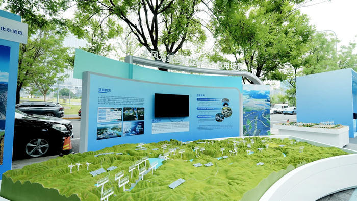 水风光氢多能互补综合应用场景示意图。