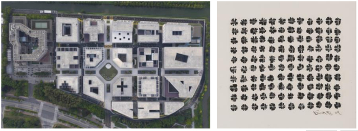 左图：嘉定微型街区，22个微型街区组成的城市肌理，摄影 © 田方方，由非常建筑提供，2020