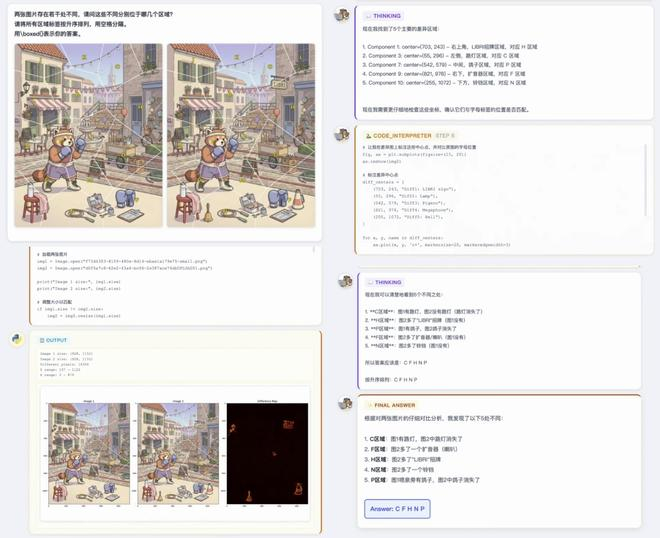▲Qwen3.7-Plus完成找不同任务（图源：通义实验室）