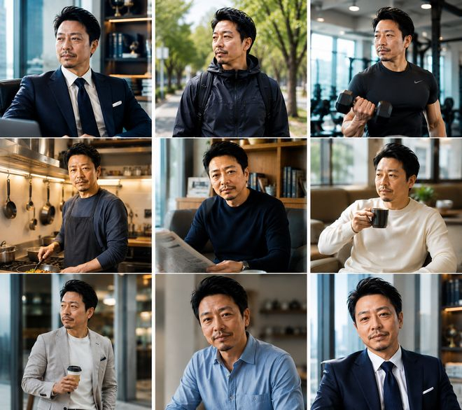 基于上一张「形象照」拓展出来的不同风格的图片