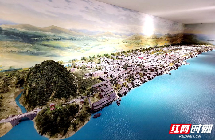 湘潭市博物馆里的湘潭市总模型。