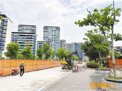 玉带河南支和南北联通渠周边排水管网提升改造项目施工现场