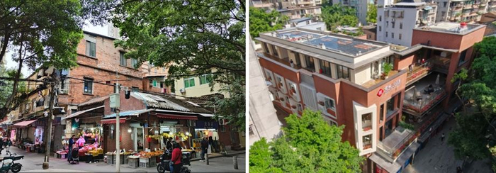 “小石集”改造前（左）与改造后（右）。受访者供图
