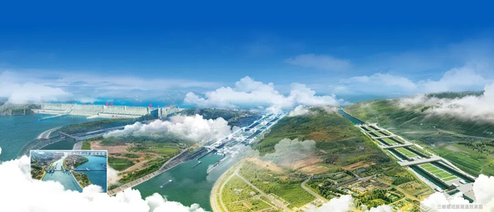 三峡枢纽新通道和葛洲坝航运扩能效果图（三峡集团提供）