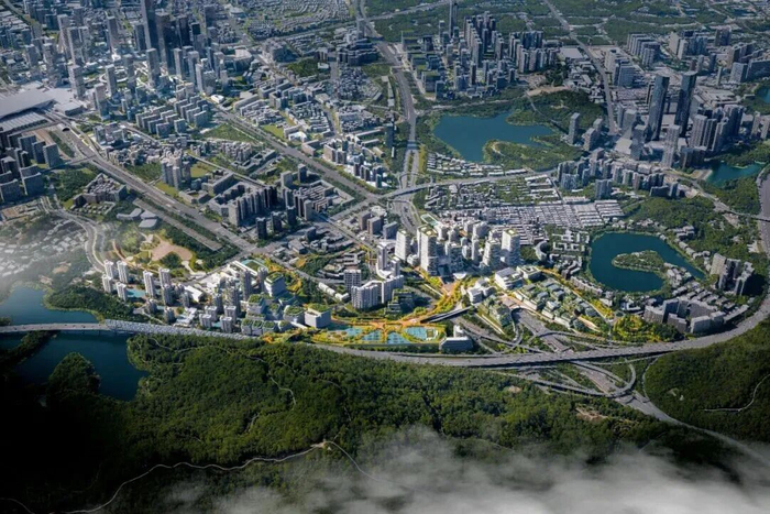 梅林关片区俯瞰效果图 图片来源：深圳发布