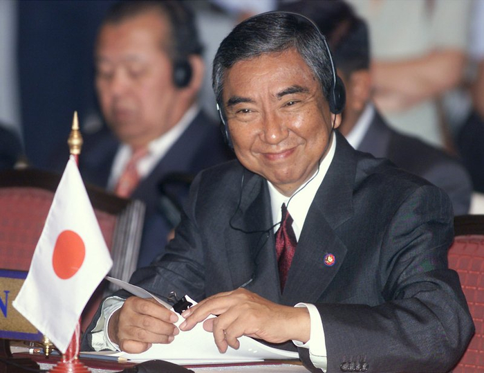 资料图：日本自民党前总裁河野洋平。 IC Photo