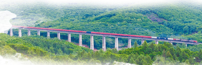 驶向绥芬河铁路口岸的中欧班列。 曲艺伟摄