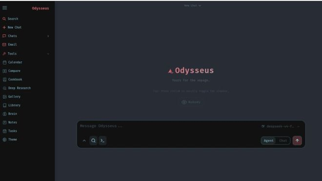Odysseus 项目主界面截图 | 来源：GitHub 仓库