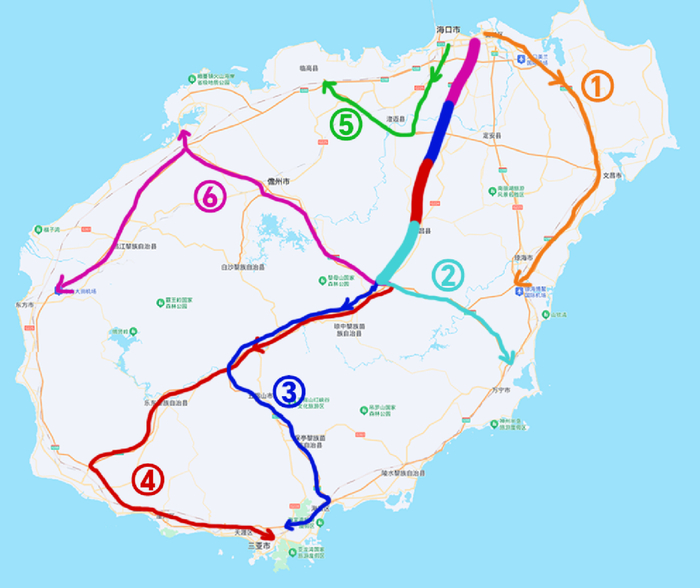 拥堵路段疏导建议。海南省公路管理局供图