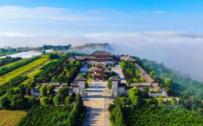 图为灵台县皇甫谧医养文化旅游景区