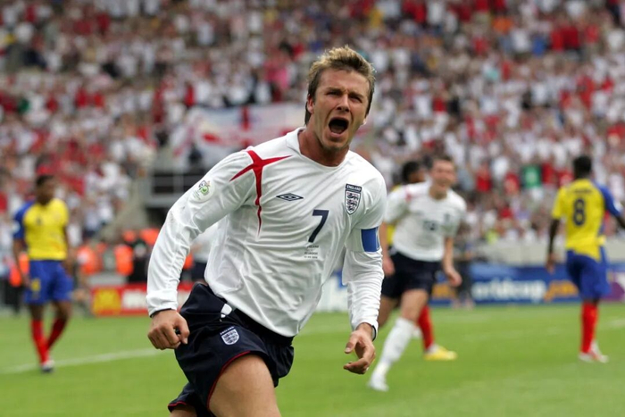  2006年世界杯，英格兰球员贝克汉姆 图/中新社记者盛佳鹏摄