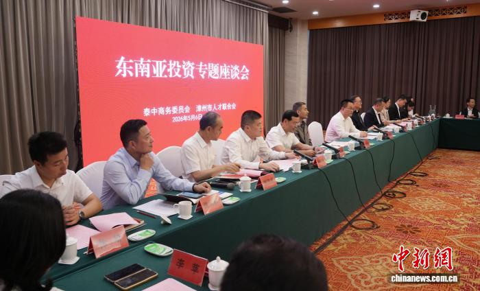 今年5月，漳州市人才联合会与泰中商务委员会共同举办东南亚投资专题座谈会，推动两国工商界常态化互动。漳州市人才联合会供图