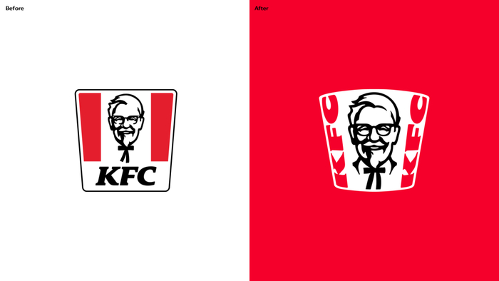 肯德基新旧LOGO对比