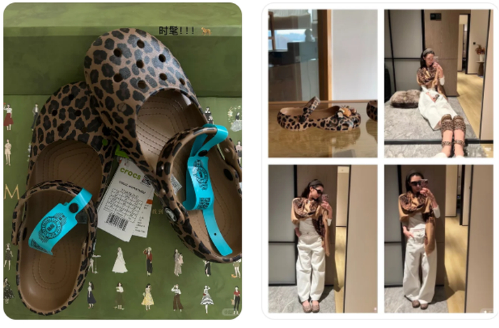 KOL种草的芭蕾风洞洞鞋，你觉得如何（图/社交平台截图）
