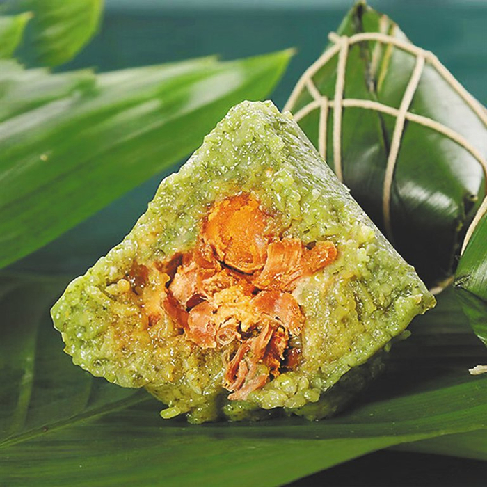 海垦福猪黑猪肉粽。海垦猪业公司供图