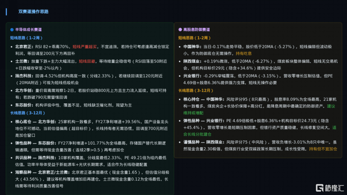 （扣子能同时盯守多个赛道，分别给出短线、长线两套实操参考思路）