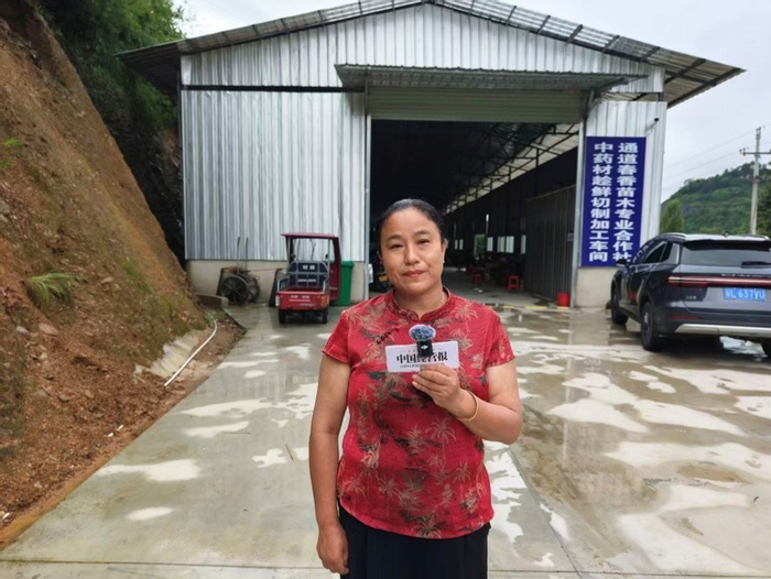 （通道春香苗木专业合作社理事长明春香。方超/摄影）