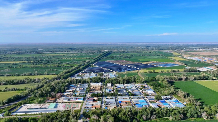 兵团十师北屯市连片设施大棚排列整齐。王玉洁 摄