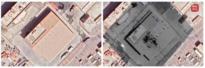 △卫星图像显示位于巴林的美军第五舰队基地无人机指挥中心被摧毁前后画面（资料图）