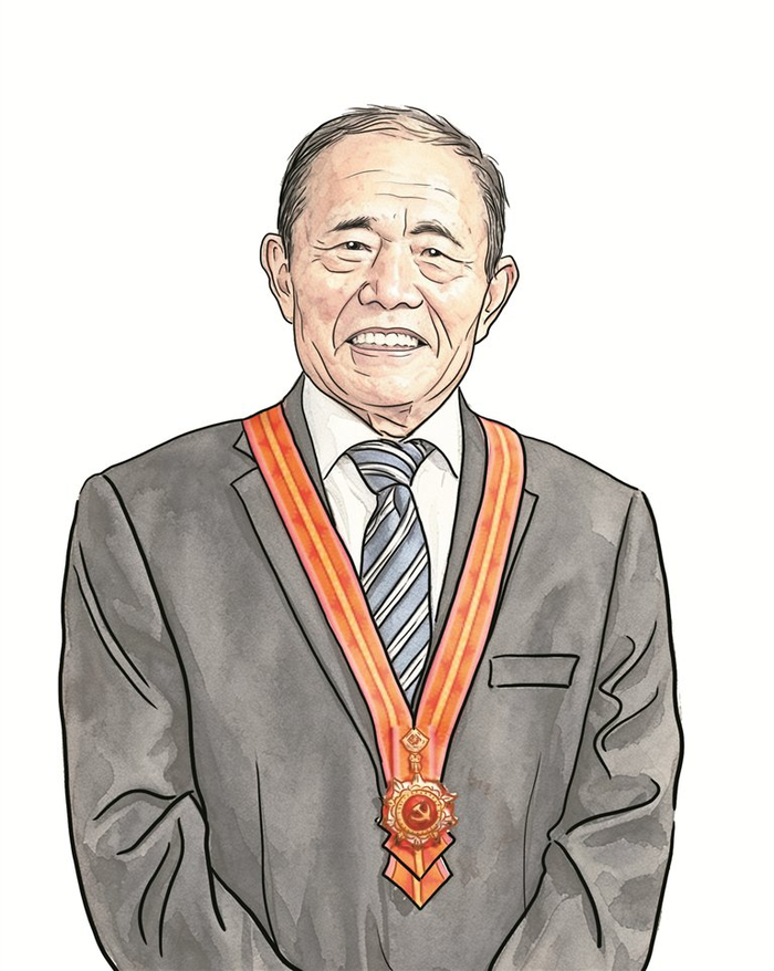 李连成，“七一勋章”获得者。王婵 制图