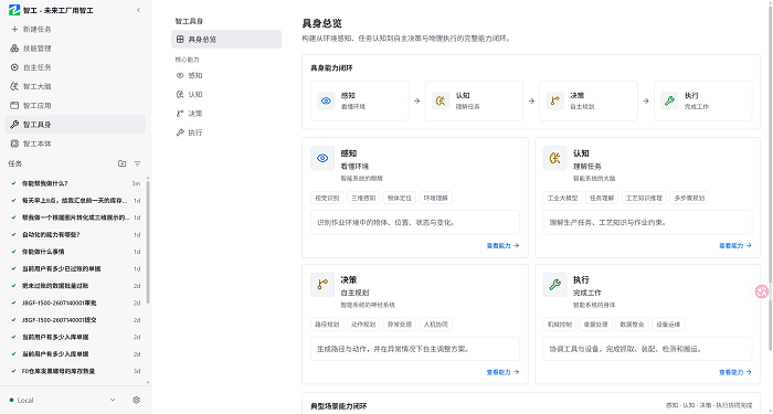 图：智工具身（具身总览）操作界面