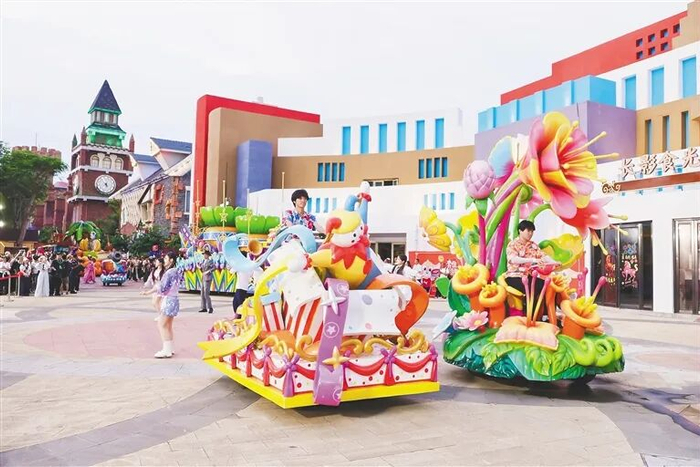 花车巡游。