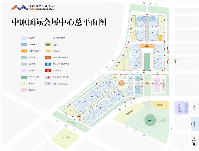 郑州中原国际会展中心总平面图