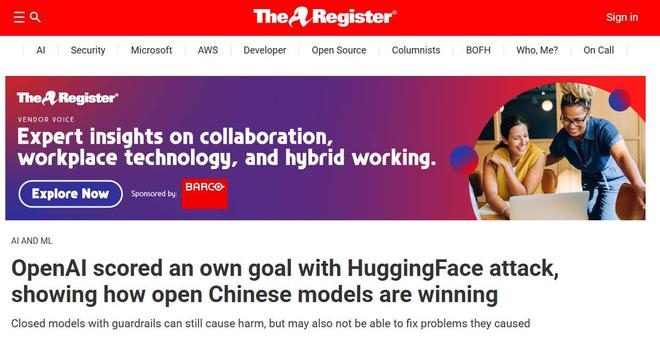 　　The Register文章截图