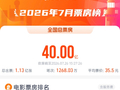 2026年7月票房破40亿