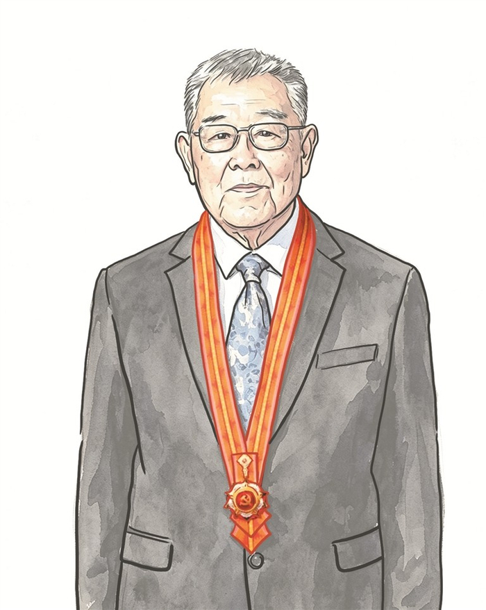 赵亚夫，“七一勋章”获得者 （制图：王婵）