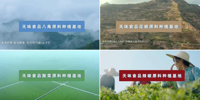 ▲天味食品在全国的原料基地(部分)