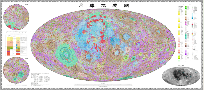 1∶500万全月地质图。（中国地质科学院地质研究所供图）