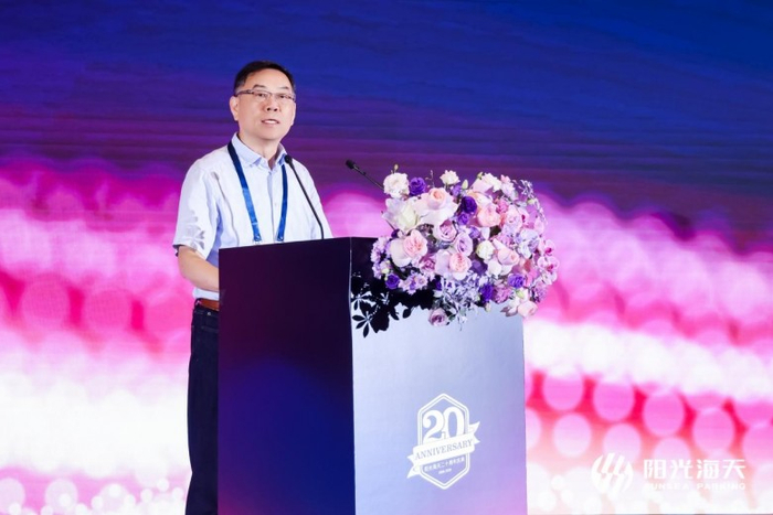图:湖北省停车行业协会会长孙晓波演讲现场