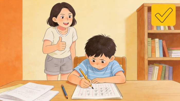 ▲ 手术后:字迹整齐了,姿势也恢复正常了