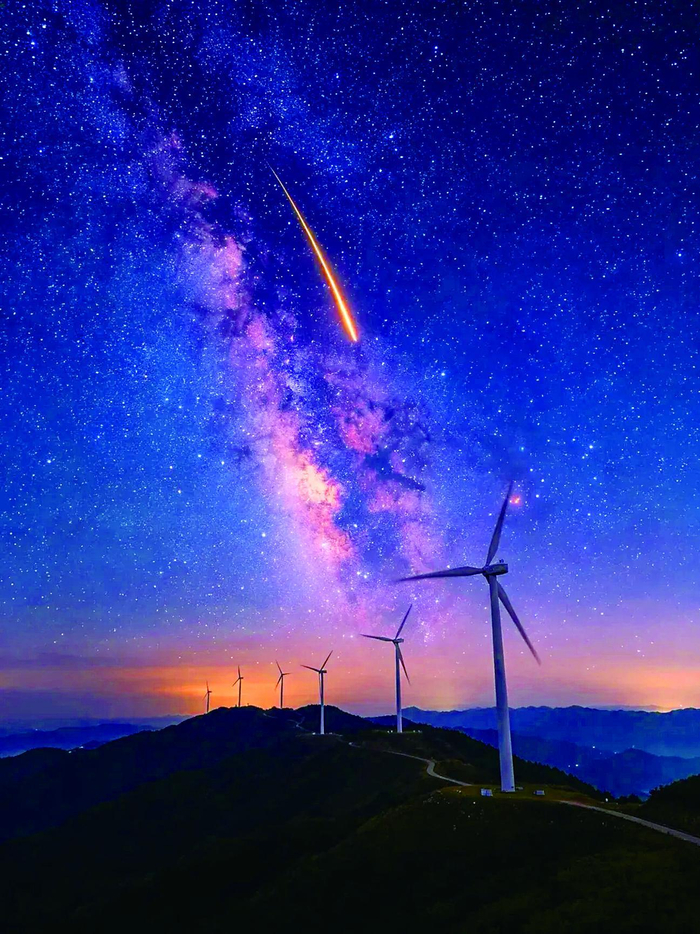     武隆罩云山拍摄的流星雨和绝美星空（资料图）