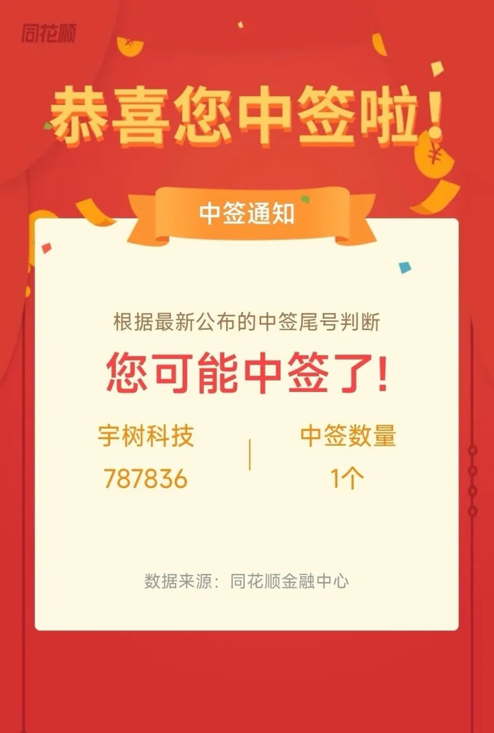网友晒出的中签截图。图/受访者提供