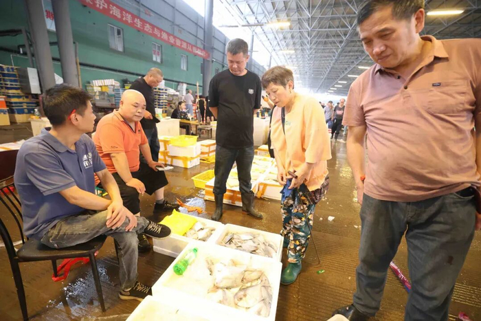 宁波水产品批发市场。记者 陈结生 通讯员 周宣羽 李越 摄