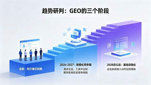 图3:趋势研判:GEO 发展演进三阶段