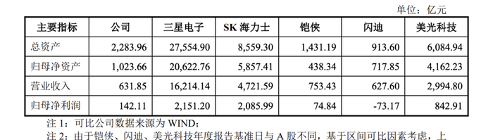 来源：长存控股招股书，对比海外可比存储企业 