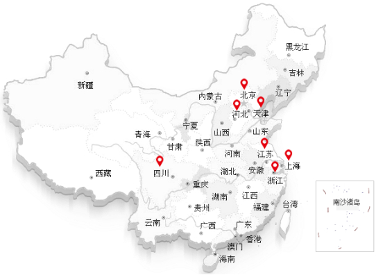 图:华夏典当行全国连锁经营版图