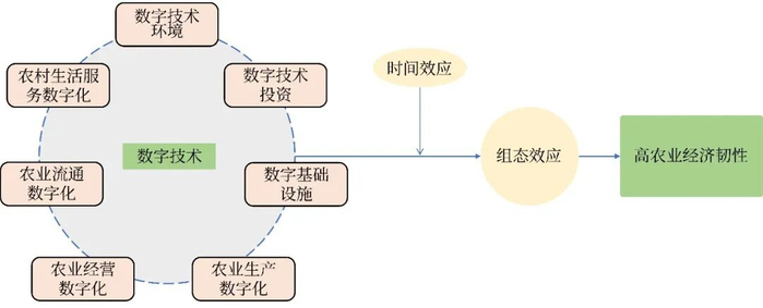 图1　数字技术驱动农业经济韧性的理论分析框架