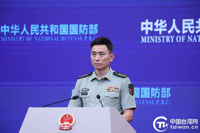 8月27日，国防部举行例行记者会，国防部新闻发言人张晓刚答记者问。（中国台湾网记者 陈佳慧 摄）