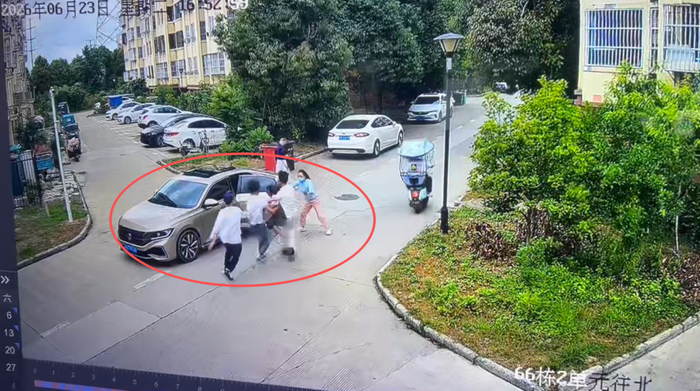 生母強行抱走女兒 圖/監控視頻截圖