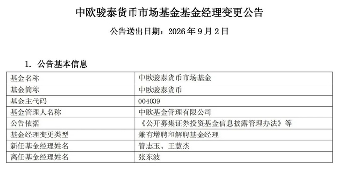 基金经理张东波不幸离世