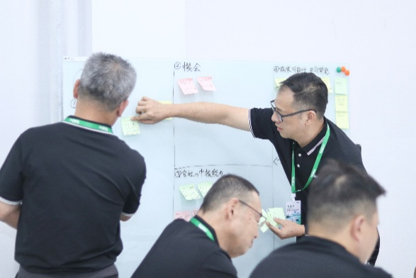 各小组围绕课题展开交流、汇报成果