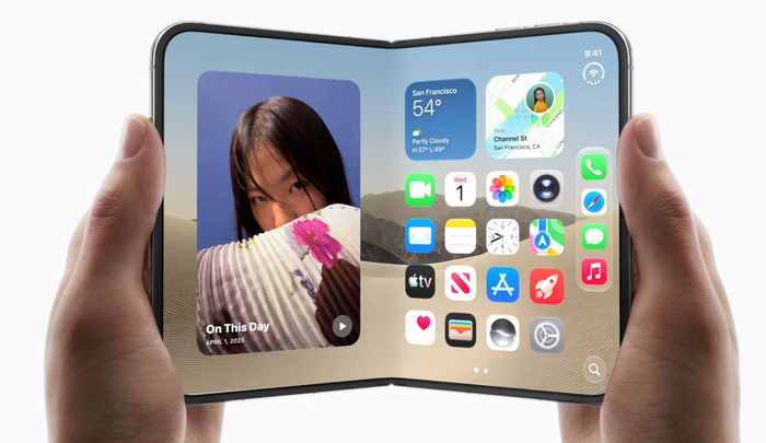 苹果首款折叠屏手机iPhone Duo&nbsp;图片来源：苹果官网