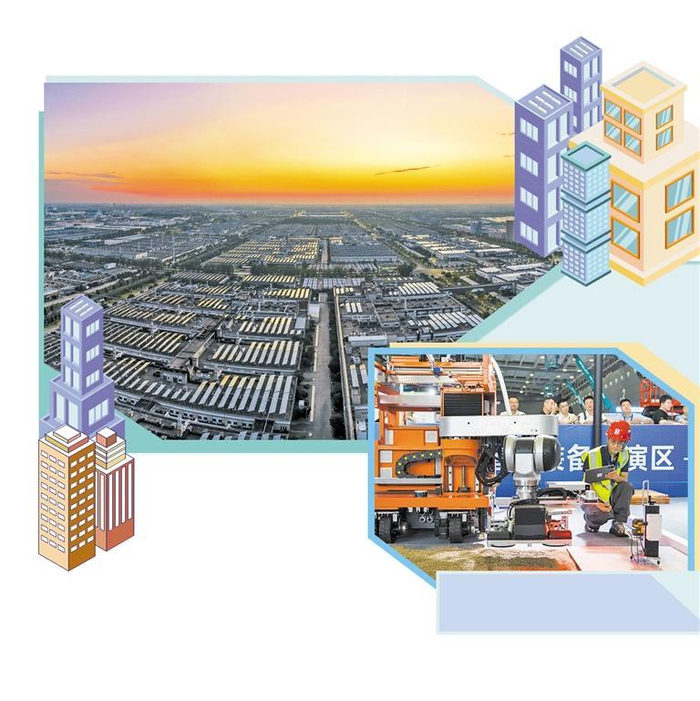 江苏省宿迁市苏州宿迁工业园区利用工业建筑屋顶空间，发展分布式光伏。马海峰摄（中经视觉）