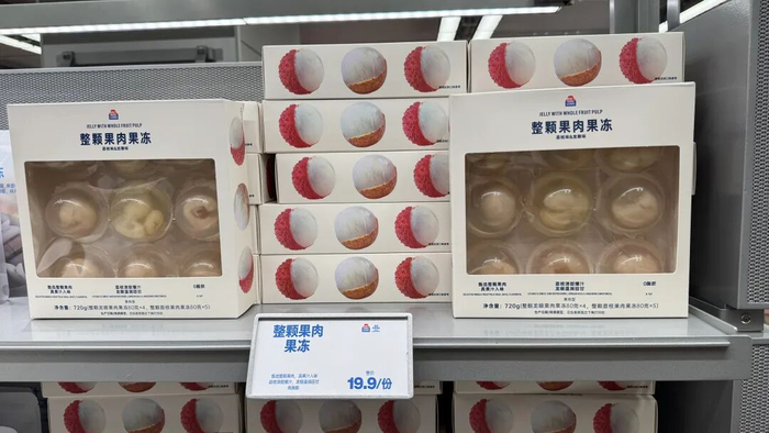 整颗果肉果冻新品。图源：联商网