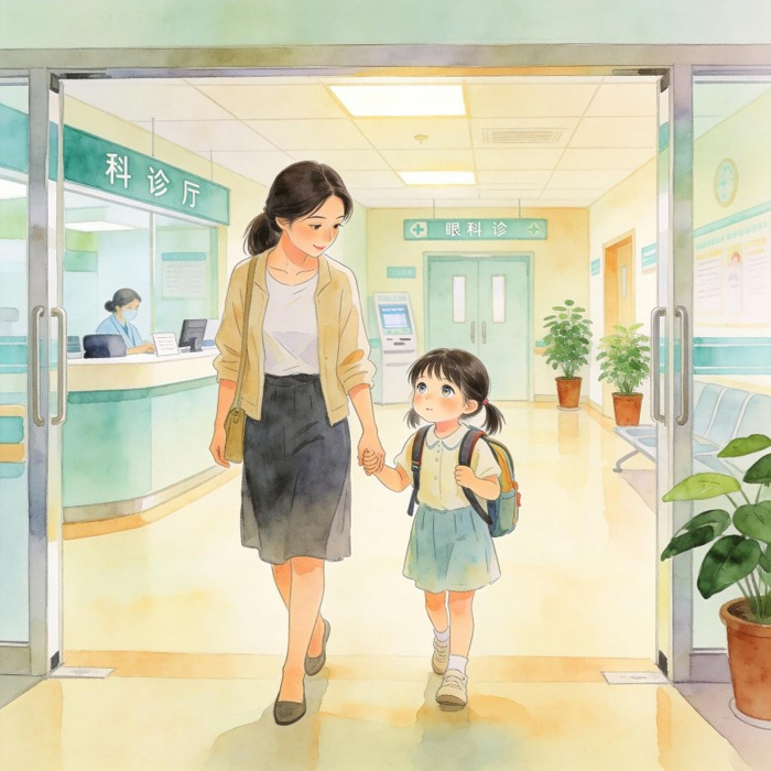 ▲ 这位妈妈带孩子来,是为了"把眼睛做正"