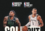 100万人有购票意向！NBA官方：马刺VS鹈鹕的巴黎和曼城赛门票售罄